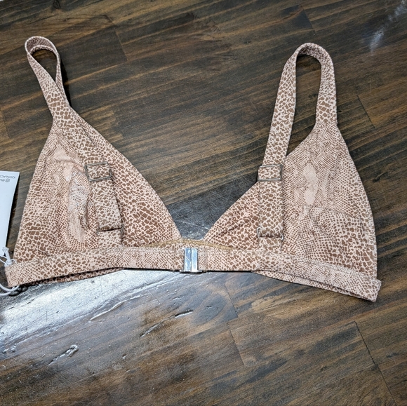 Kavala Collective Snakeskin Kalani Bikini Top Laie Bottoms M/L NWT Tan Brown - Picture 10 of 14